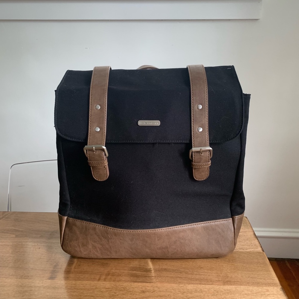 Little Unicorn Black Diaper Backpack